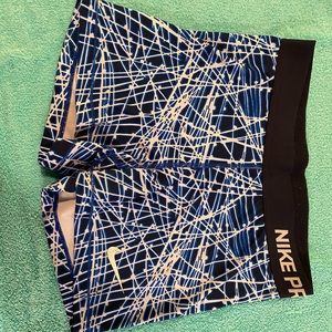 Nike Pro Blue/White/Black Medium shorts